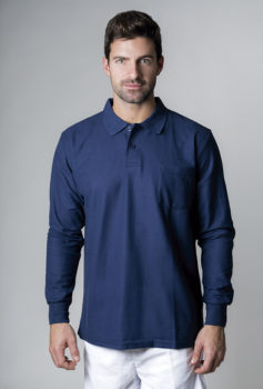 POLO PIQUÉ 210gr MANGA LARGA BOLSILLO ADULTO