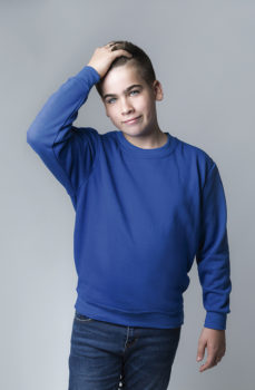SUDADERA FELPA CUELLO REDONDO NIÑO